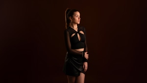 Black Dress, Photoshoot, Girls, Model, 4K wallpaper