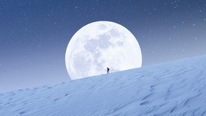 Moon, Manipulation, Artist, Artwork, Digital Art, 4K wallpaper