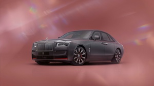 Rolls-Royce Ghost, 2024, Pastel red, Pastel background, 4K wallpaper