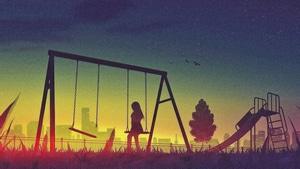 Swing, Alone, Artist, Artwork, Digital Art, 4K wallpaper