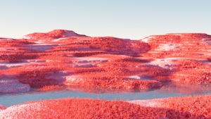 Infrared, Landscape, Infrared vision, Daylight, Red aesthetic, 4K wallpaper