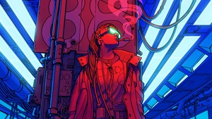 Baddie, Cyberpunk girl, Neon art, Badass, 4K wallpaper