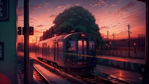 Train, Artist, Artwork, Digital Art, 4K wallpaper