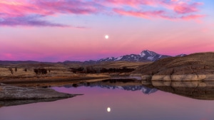 Moon, Sky, Nature, Reflection, 4K wallpaper
