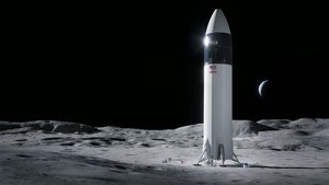 NASA, Spacecraft, Lunar surface, Moon, SpaceX, 4K wallpaper