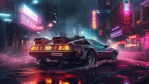 Delorean, Cars, Artist, Artwork, Digital Art, Deviantart, 4K wallpaper