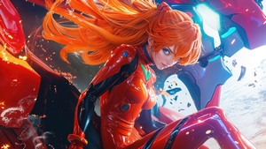 Neon Genesis Evangelion, Asuka Langley Soryu, Anime Girl, Anime, Ai, Artist, Artwork, Digital Art, 4K wallpaper