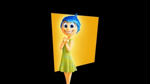 Joy (Inside Out), Inside Out 2, Black background, 2024 Movies, Black background, 4K wallpaper