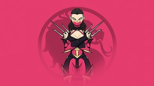 Mortal Kombat, Games, Pink, Minimalism, Minimalist, Artwork, Artist, Digital Art, Video Games, 4K wallpaper