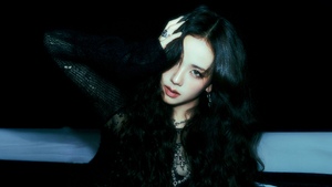 , Dark background, Jisoo, 4K wallpaper