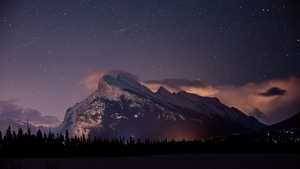 Mountains, Stars, Nature, 4K wallpaper