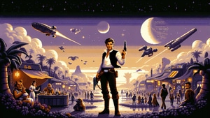 Han Solo, Star Wars, Movies, Pixel, 8 Bit, Artist, Artwork, Digital Art, 4K wallpaper
