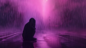 Alone, Rain, Sad, Artist, Artwork, Digital Art, 4K wallpaper
