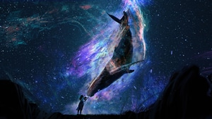Dreamy, Piano, Stars, Fish, Artist, Artwork, Digital Art, 4K wallpaper