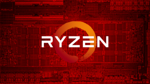 AMD Ryzen, Red background, Logo, Futuristic, 4K wallpaper