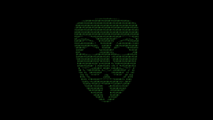 Anonymous, Binary, Bits, Hacker, Black background, AMOLED, 4K wallpaper