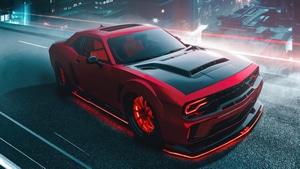 Dodge Challenger, Dodge, Cars, Artist, Artwork, Digital Art, 4K wallpaper