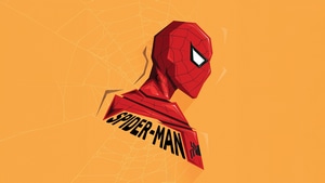 Spiderman, Superheroes, Minimalism, Minimalist, Yellow, Artist, Artwork, Digital Art, 4K wallpaper