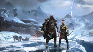 God of War Ragnarök, Poster, Kratos, Atreus, 4K wallpaper