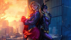 Supergirl, Batgirl, Superheroes, Artwork, Digital Art, Art, 4K wallpaper