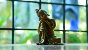 Buddha, Idol, Peaceful, Sculpture, 4K wallpaper