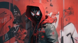 Spiderman Into The Spider Verse, Spiderman, Miles Morales, Superheroes, Artwork, Digital Art, 4K wallpaper