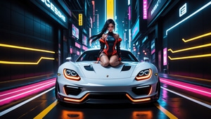 Cyberpunk, Scifi, Neon, Ai Girls, Ai, Artist, Artwork, Digital Art, Deviantart, 4K wallpaper