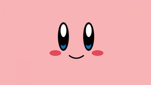 Kirby, Kawaii face, Pastel background, Cute face, Kawaii cartoon, Minimalist, 4K wallpaper