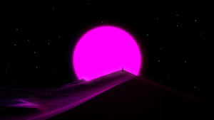 Vaporwave, Desert, AMOLED, Dune, Pink aesthetic, Dark aesthetic, Synthwave, 4K wallpaper