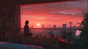 Lofi, Anime Girl, Anime, Artist, Artwork, Digital Art, Deviantart, 4K wallpaper