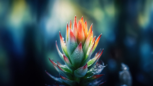 Plant, Dew Drops, Bokeh Background, Water drops, Closeup Photography, Macro, 4K wallpaper