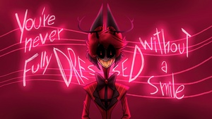 Alastor, Hazbin Hotel, Red background, 4K wallpaper