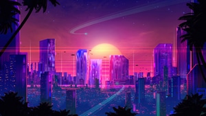Scifi, Synthwave, Vaporwave, Artist, Artwork, Digital Art, Artstation, 4K wallpaper
