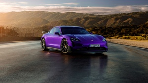 Porsche Taycan Turbo, Weissach package, 2024, 4K wallpaper