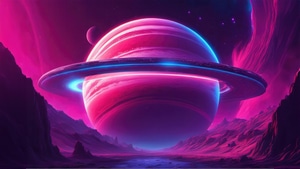 Synthwave, Planet, Scifi, Artist, Artwork, Digital Art, Deviantart, 4K wallpaper