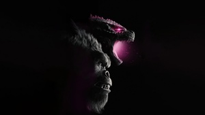 Godzilla x Kong: The New Empire, AMOLED, 2024 Movies, Black background, 4K wallpaper