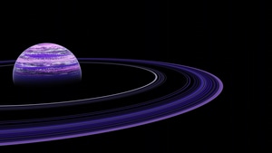 Planet, Digital Universe, Purple, Dark, Black, Artist, Artwork, Digital Art, 4K wallpaper