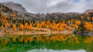 Autumn, Mountains, Lake, Nature, 4K wallpaper