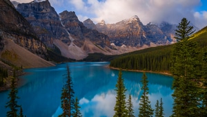 Lake, Mountains, Nature, 4K wallpaper
