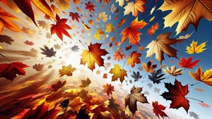 Autumn, Leaves, Artist, Artwork, Digital Art, 4K wallpaper