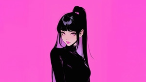 Anime Girl, Anime, Pink, Artist, Artwork, Digital Art, 4K wallpaper