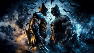 Batman, Wolverine, Superheroes, Artwork, Digital Art, 4K wallpaper