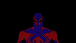 Spiderman 2099, Spiderman, Miguel O Hara, Superheroes, Minimalism, Minimalist, Dark, Black, Oled, Artist, Artwork, Digital Art, 4K wallpaper