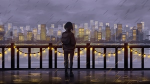 Anime Girl, Anime, Rain, Artist, Artwork, Digital Art, Deviantart, 4K wallpaper