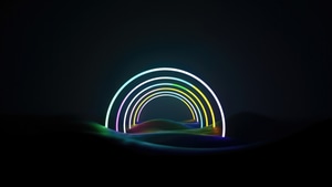 Rainbow, Neon, Artist, Artwork, Digital Art, Deviantart, 4K wallpaper