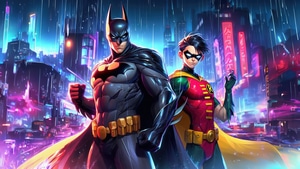 Batman, Robin, Superheroes, Artwork, Artist, Digital Art, Pixiv, 4K wallpaper