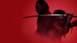 The Walking Dead: The Ones Who Live, Season 1, 2024 Series, Rick Grimes, Michonne, Red background, Dark red, 4K wallpaper