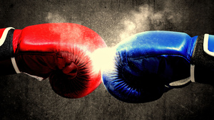Boxing, Punch, Gloves, Sepia background, 4K wallpaper
