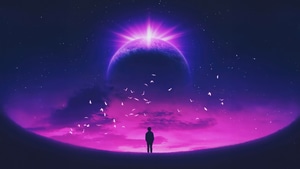 Alone, Synthwave, Artist, Artwork, Digital Art, 4K wallpaper