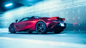 McLaren 750S Spider, Mosaic, 2024, Rear View, 4K wallpaper